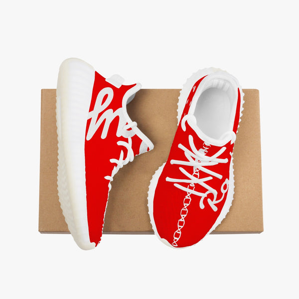 Load image into Gallery viewer, Rayboiii Kids&#39; Mesh Knit Red Sneakers
