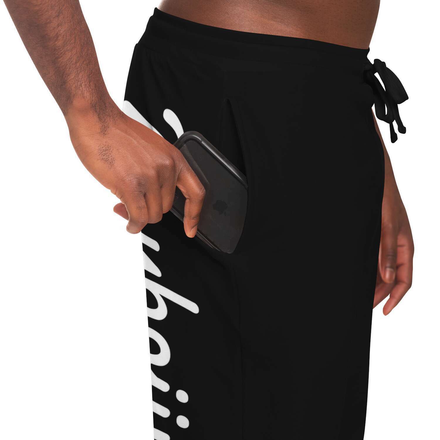 Rayboiii Black Athletic Jogging Bottoms