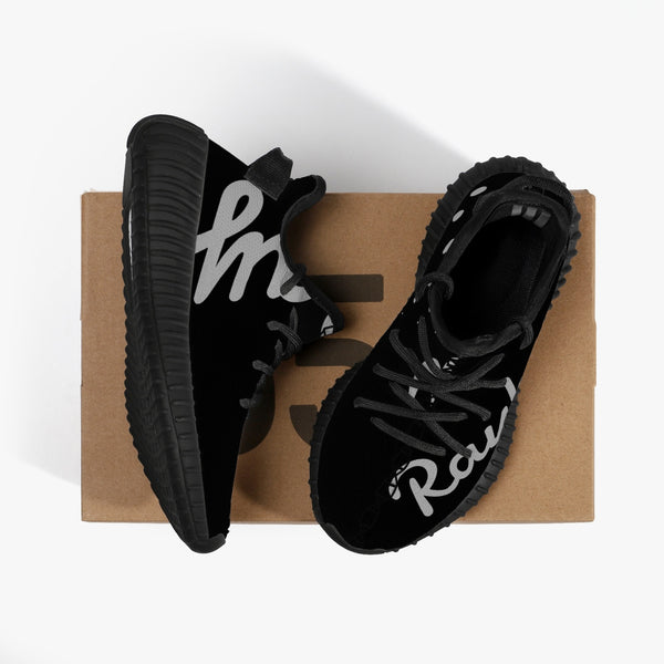 Load image into Gallery viewer, Rayboiii Kids&#39; Mesh Knit Black Sneakers
