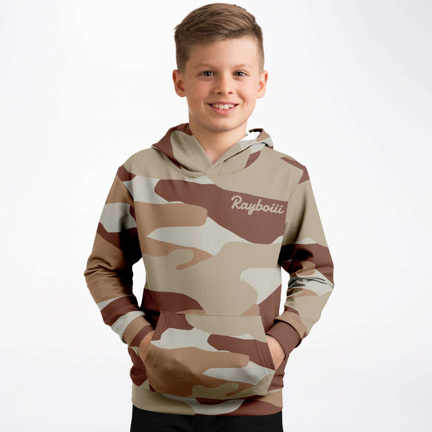 Rayboiii Camouflage Kids Hoodie