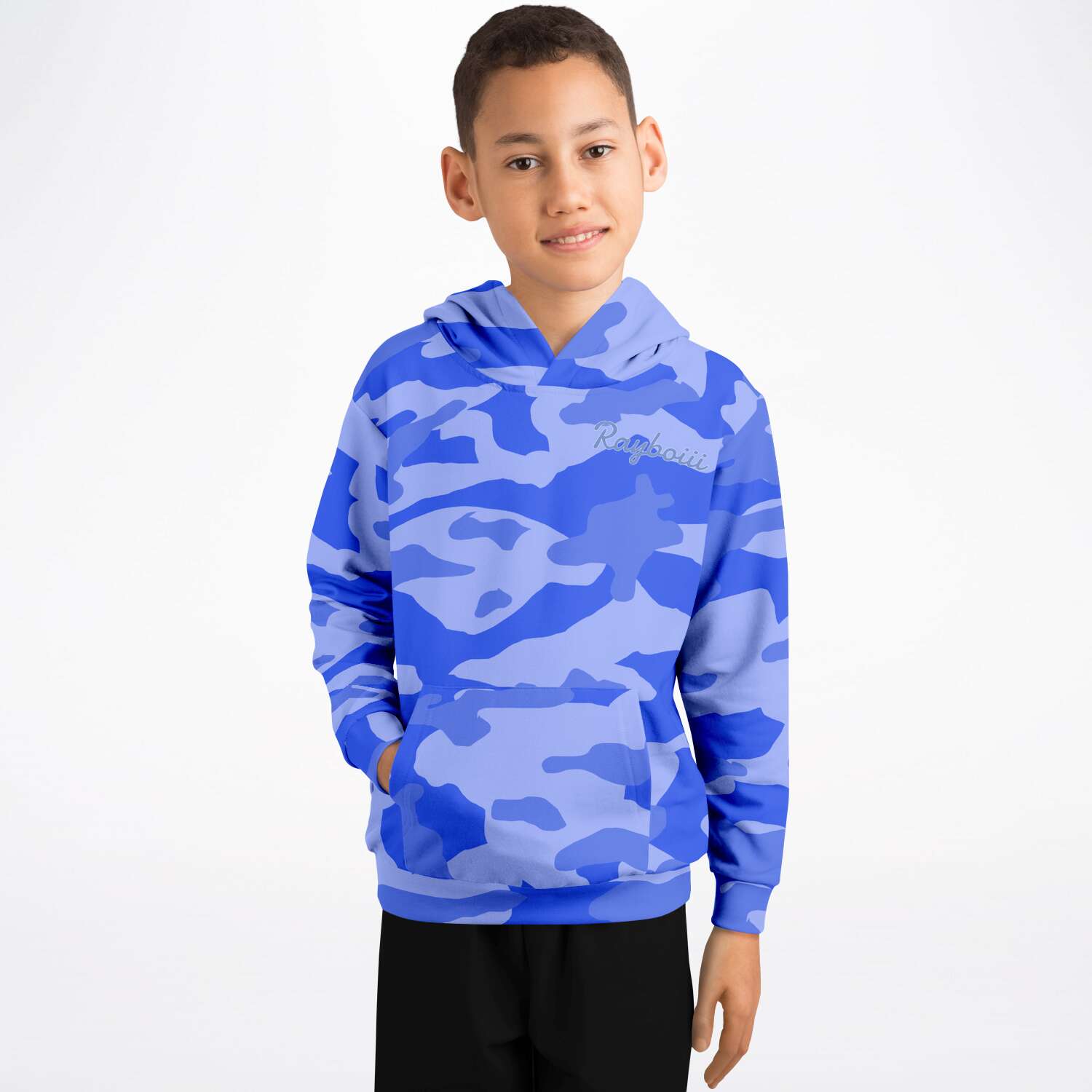 Rayboiii Camouflage Kids Hoodie