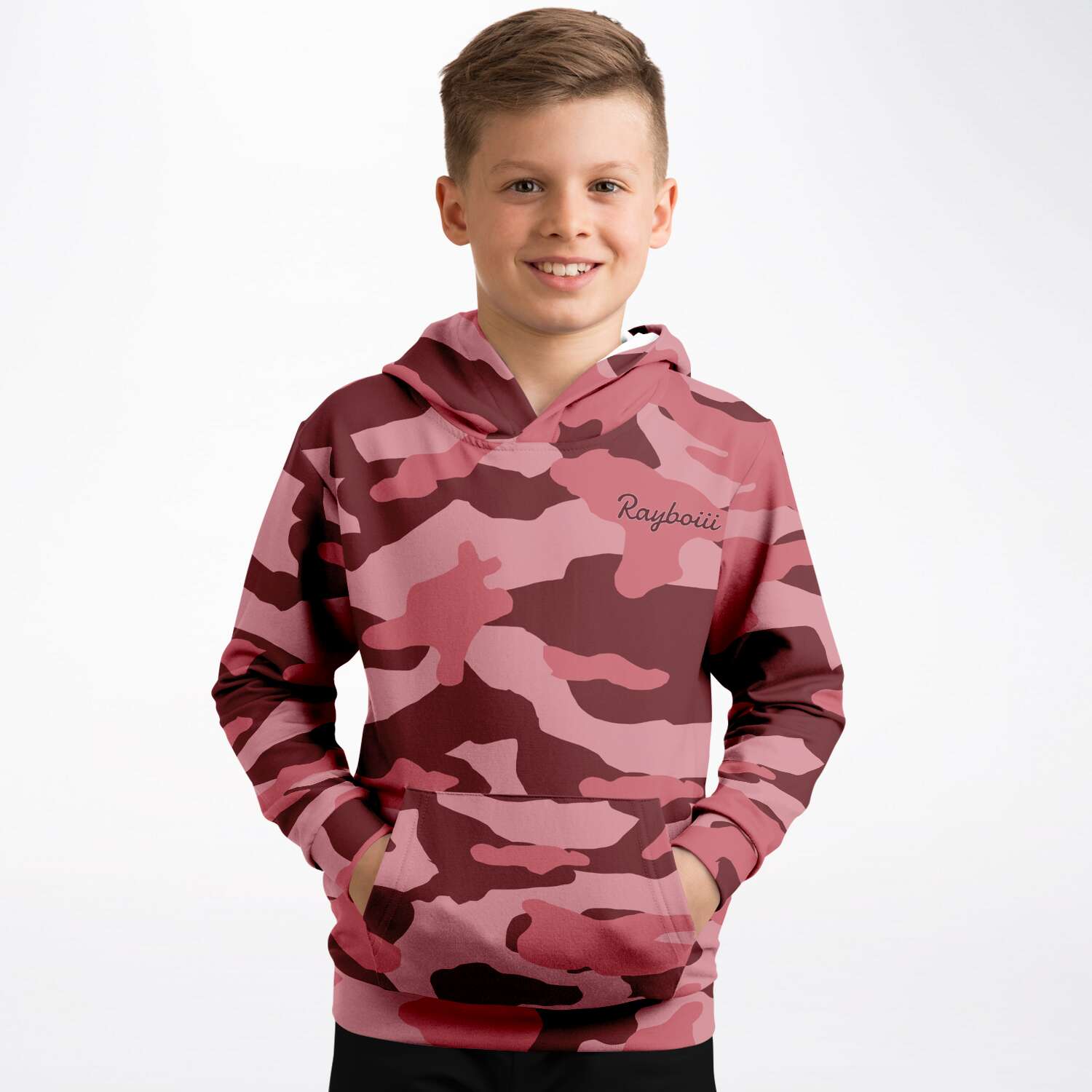 Rayboiii Camouflage Kids Hoodie