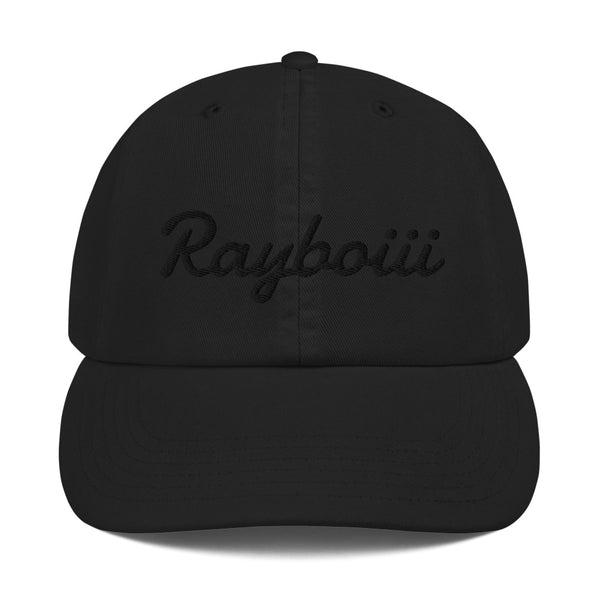 Load image into Gallery viewer, Rayboiii X Champion Baseball Cap Black
