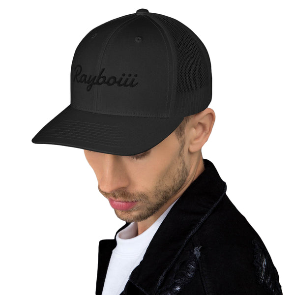 Load image into Gallery viewer, Rayboiii Black Trucker Cap
